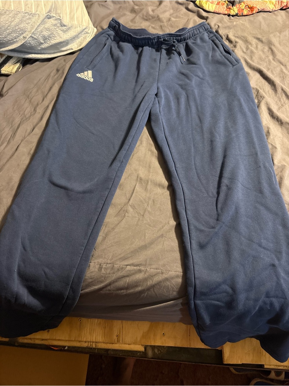 Adidas Navy Blue Fleece Sweatpants